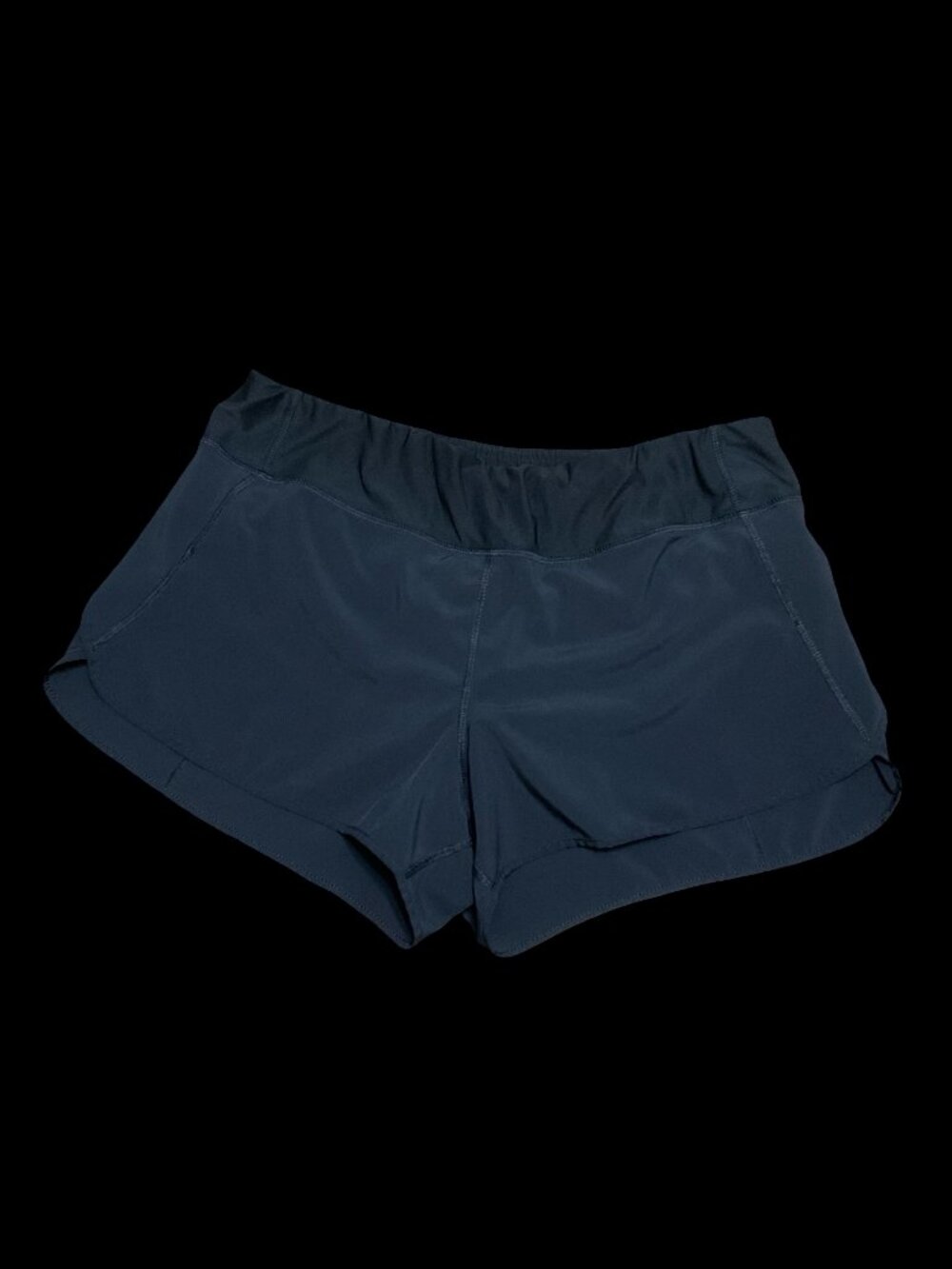 Solid Black Vented Dance Shorts w/ Bikini Insert
